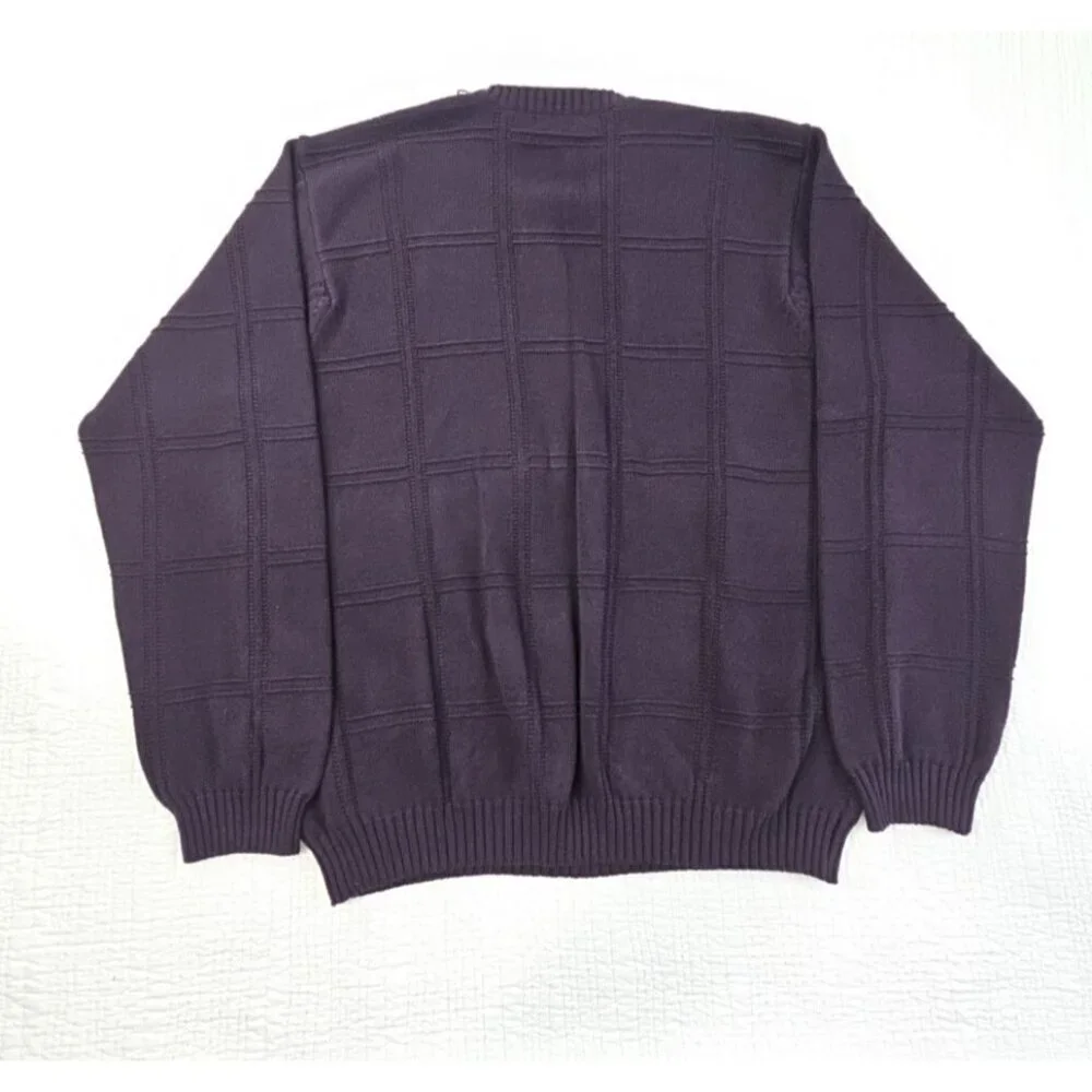 Izod Luxury Sport Blackberry‎ Purple Chunky Cable Knit Sweater Men's XXL NWT NEW
